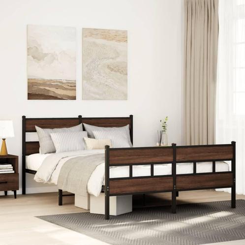 vidaXL Bedframe met hoofdbord en voetbord zonder matras, Huis en Inrichting, Slaapkamer | Bedden, Nieuw, Verzenden
