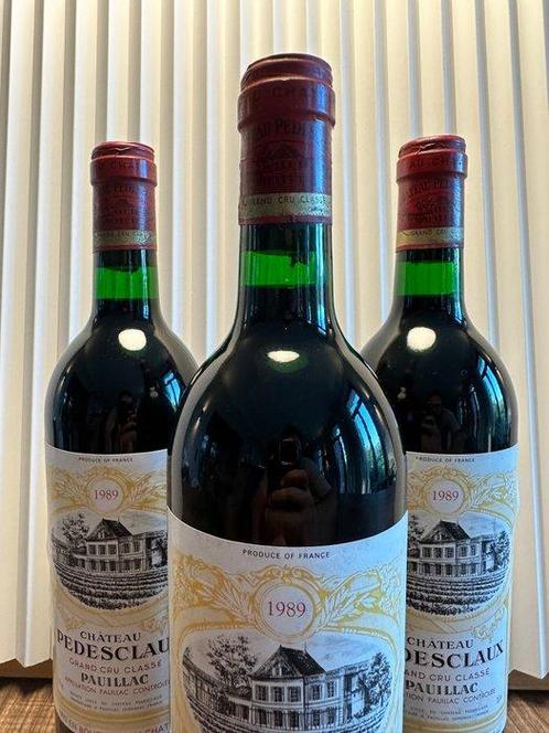 1989 Chateau Pedesclaux - Bordeaux, Pauillac Grand Cru, Verzamelen, Wijnen