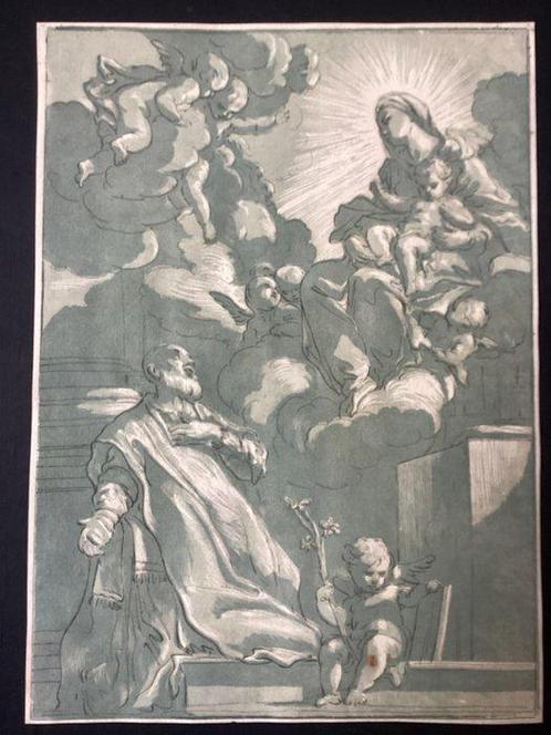 Luigi Garzi (1638-1721), drawn by. Anne Claude de Caylus, Antiek en Kunst, Antiek | Overige Antiek