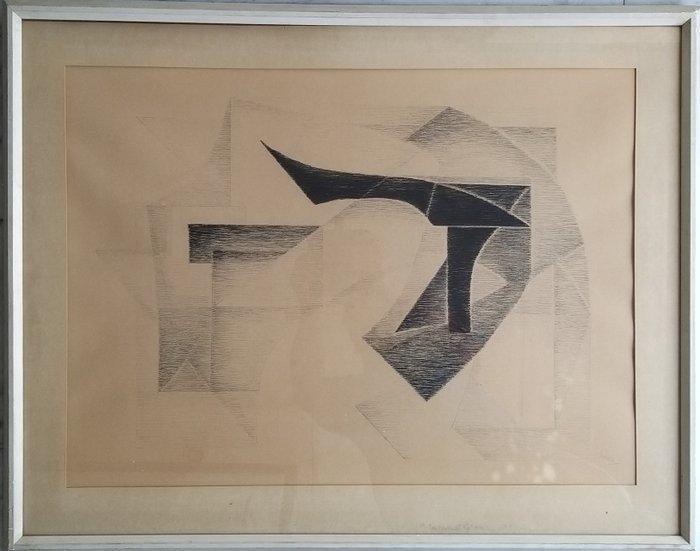 Toon Kelder 1894 - 1973 - Abstracte Compositie, Antiek en Kunst, Kunst | Schilderijen | Modern