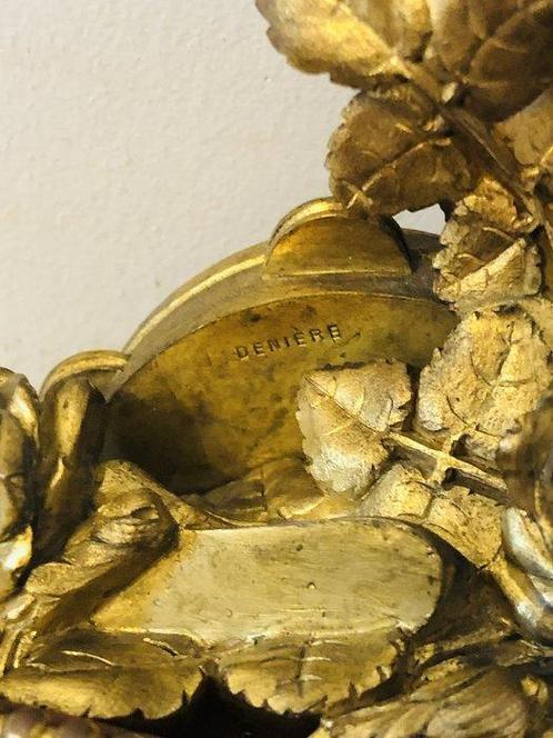 Kantoormeter - Marmer en brons. - Ondertekend Denière te, Antiek en Kunst, Antiek | Meubels | Stoelen en Sofa's