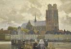 Hans Herrmann (1858-1942) - The cathedral of Dordrecht, Antiek en Kunst, Kunst | Schilderijen | Klassiek