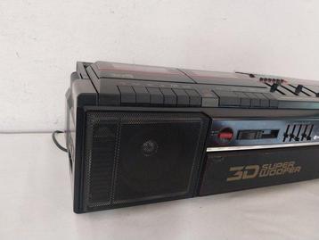 Hitachi - 3D5 Super Woofer Boombox Audiocassette deck beschikbaar voor biedingen