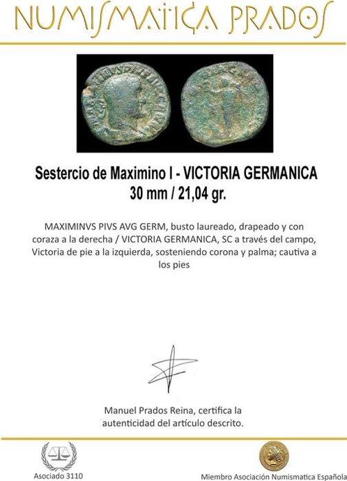 Romeinse Rijk. Maximinus Thrax (235-238 n.Chr.). Sestertius, Postzegels en Munten, Munten | Europa | Niet-Euromunten