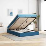 vidaXL Ottoman bed met matras 140x200cm fluweel donkerblauw, Verzenden, Nieuw