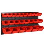 vidaXL 26-delige Sorteersysteemset 77x39 cm polypropeen rood, Doe-het-zelf en Bouw, Verzenden, Nieuw