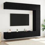 vidaXL 5-delige TV-kastset Wandmontage Zwart Eiken Bewerkt, Huis en Inrichting, Kasten |Televisiemeubels, Verzenden, Nieuw