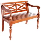 vidaXL Bank Batavia 98 cm massief mahoniehout donkerbruin, Verzenden, Nieuw