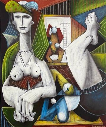 SKEPA (1978) - Femmes d’Alger, Antiek en Kunst, Kunst | Schilderijen | Modern