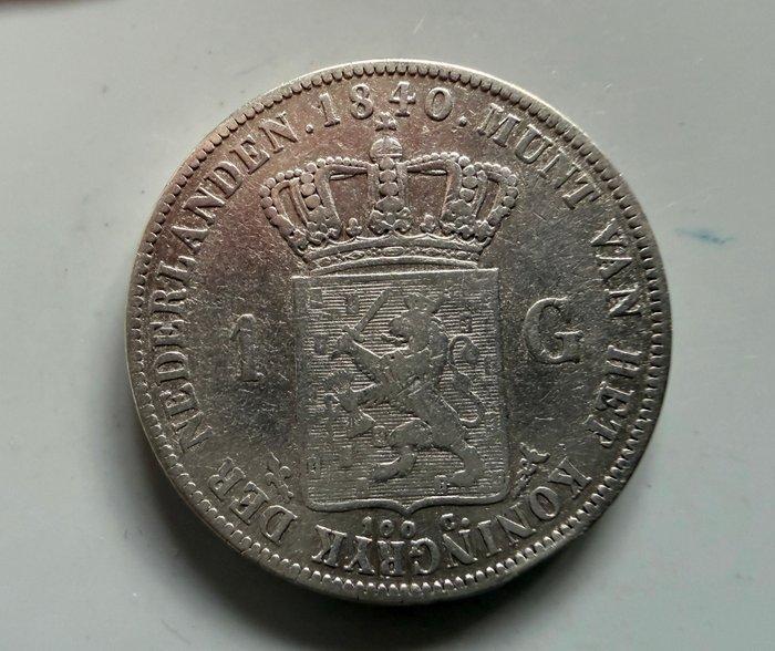 Nederland. Willem I. 1 Gulden 1840 (Zonder minimumprijs), Timbres & Monnaies, Monnaies | Pays-Bas