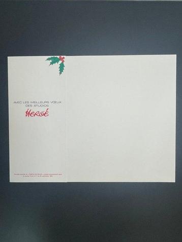 Document - Hergé - Studios Hergé – Carte de vœux officielle