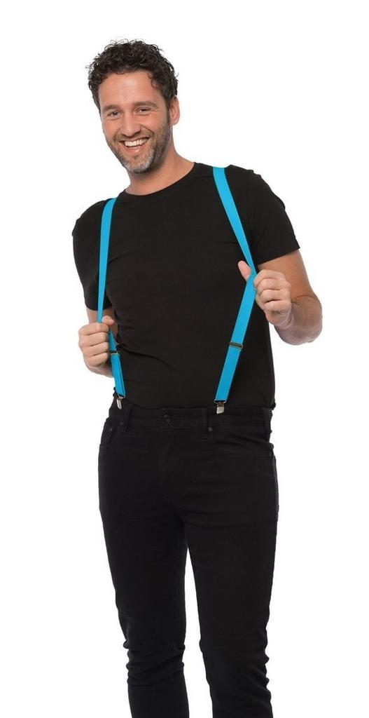 Turquoise Bretels, Hobby en Vrije tijd, Feestartikelen, Nieuw, Verzenden