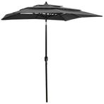 vidaXL Parasol 3-laags met aluminium paal 2x2 m, Verzenden, Nieuw