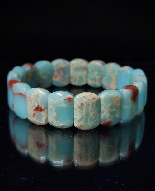 Prachtige Caribische Calciet Armband in Geschenkdoos Gratis, Verzamelen, Mineralen en Fossielen
