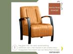 Leren fauteuil Glamour - Kenia Rost (oranje), Huis en Inrichting, Fauteuils, Nieuw, Ophalen of Verzenden, 50 tot 75 cm, Industrieel, Modern, Retro