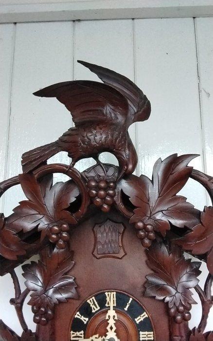 Pendule à coucou - Bois, Laiton - 1910-1920 - Grande horloge, Antiek en Kunst, Antiek | Klokken