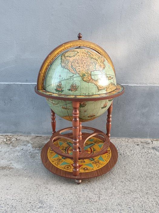 soffoli - Bar - Hout, pasta - Globevormige bar, lade voor, Antiek en Kunst, Curiosa en Brocante