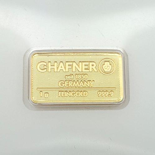 1 gram - Goud .999 - C. Hafner, Germany - Verzegeld en met, Postzegels en Munten, Edelmetalen en Baren