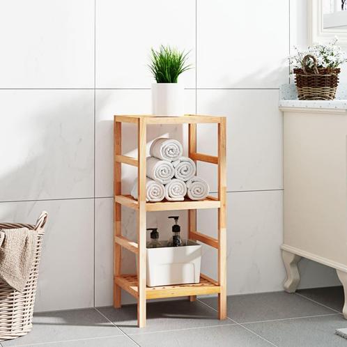 vidaXL Badkamerrekje 35,5x35,5x79 cm massief walnotenhout, Huis en Inrichting, Kasten | Boekenkasten, Nieuw, Verzenden