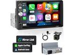 Veiling - Hikity 1Din CarPlay Autoradio Android voor auto me, Gebruikt