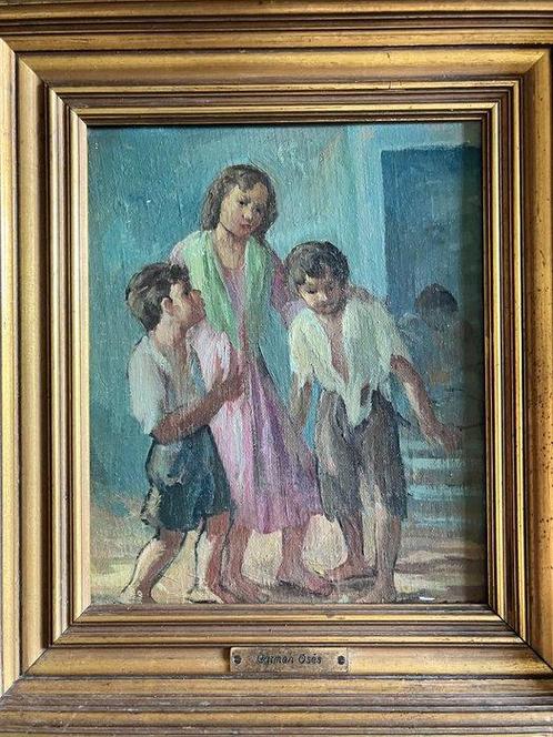 Carmen Osés Hidalgo (1898-1961) - Bettelnde Kinder, Antiek en Kunst, Kunst | Schilderijen | Klassiek