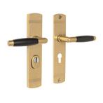 Retro buitendeurbeslag klink/klink PC55 in messing getrom..., Ophalen of Verzenden, Klink of Kruk