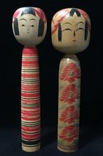Set van 2 / Japanse vintage houten Kokeshi-pop (H:31cm) -