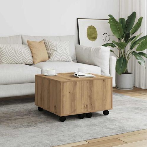 vidaXL Salontafel 60x60x38 cm bewerkt hout artisanaal, Huis en Inrichting, Tafels | Salontafels, Nieuw, Verzenden