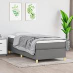 vidaXL Bedframe zonder matras 90x200 cm stof donkergrijs, Huis en Inrichting, Verzenden, Nieuw