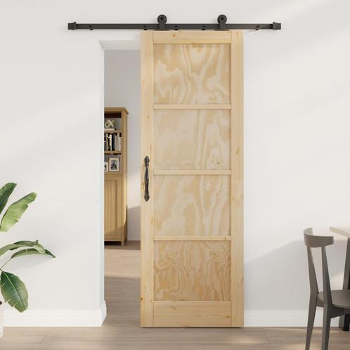 vidaXL Schuifdeur met Bevestigingsset ORKDALMassief, Doe-het-zelf en Bouw, Deuren en Vliegenramen, Nieuw, Verzenden