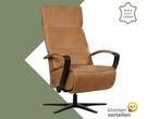 Leren relaxfauteuil Matrix elektrisch - Granada Sahara, Nieuw, Ophalen of Verzenden, 50 tot 75 cm, Industrieel, Modern