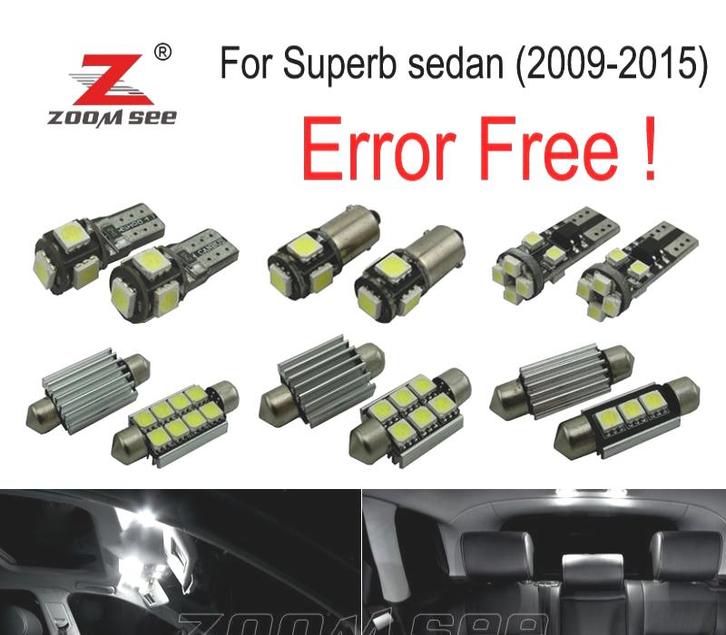 Kit 21 Ampoules Led Intérieur Pour Skoda Fabia Berline Salón, Auto-onderdelen, Verlichting, Verzenden