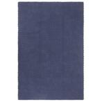vidaXL Tapis rectangulaire Bleu marine 80x160 cm Coton, Verzenden