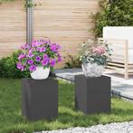 vidaXL Plantenstand 2 pcs Zwart 24 x 24 x 35 cm Staal, Verzenden