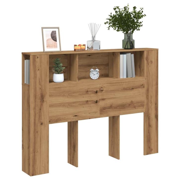 vidaXL Hoofdbordkast Artisan Eiken 140x18,5x102,5 cm Bewerkt, Huis en Inrichting, Slaapkamer | Bedden, Nieuw, Verzenden