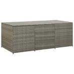 vidaXL Tuinbox 180x90x70 cm poly rattan grijs, Tuin en Terras, Verzenden, Nieuw