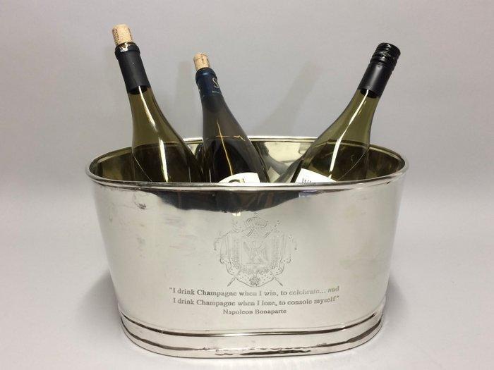 Wijnkoeler - met gegraveerde tekst van Lily Bollinger en, Verzamelen, Wijnen
