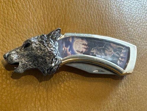 Franklin Mint - Sammler-Taschenmesser - Wolfskopf Heulender, Antiek en Kunst, Curiosa en Brocante