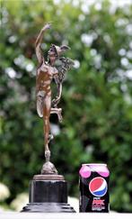 Beeld, mercury - 43 cm - brons marmer, Antiquités & Art