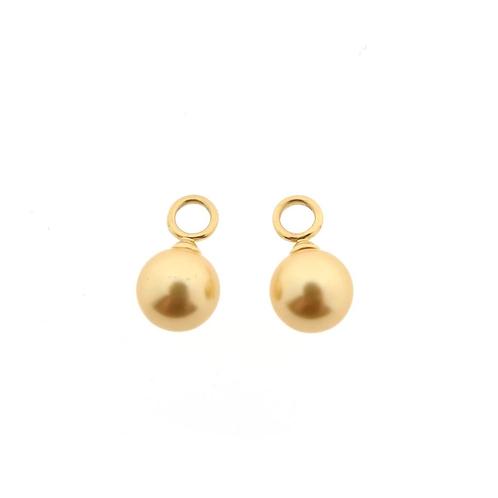 Gouden oorbelhangers met kunstparel | Zinzi, Handtassen en Accessoires, Oorbellen, Overige kleuren, Gebruikt, Met edelsteen, Goud