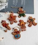 6-Delige Peperkoek Man Kerstboomversiering Hanger Set, Verzamelen, Verzenden, Nieuw