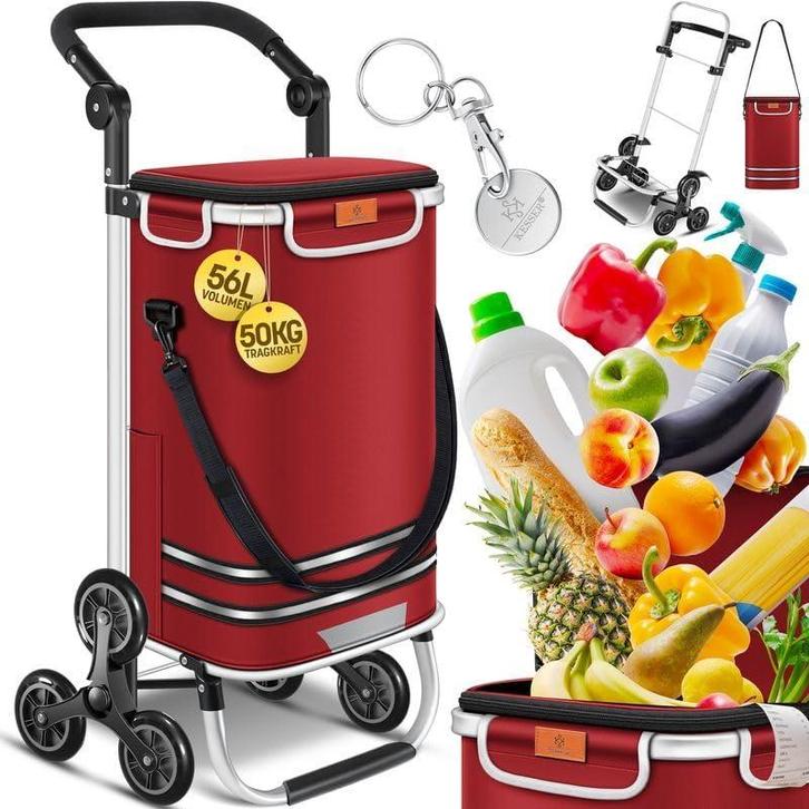 KESSER® Boodschappentrolley - Boodschappenwagen - 56L - tot, Doe-het-zelf en Bouw, Gereedschap | Overige machines, Verzenden