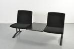 Beta bank, zwart, 155 x 62 cm, 2-zits bank incl. tafel, Ophalen of Verzenden, Gebruikt