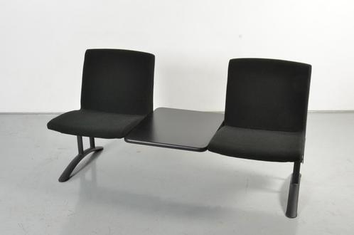 Beta bank, zwart, 155 x 62 cm, 2-zits bank incl. tafel, Huis en Inrichting, Zetels | Zetels, Gebruikt, Ophalen of Verzenden