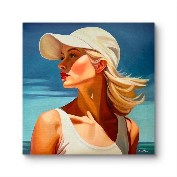 Biatturi Irina - Sophie à la plage, Antiek en Kunst, Kunst | Designobjecten