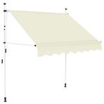 vidaXL Luifel handmatig uittrekbaar 150 cm crème, Verzenden, Nieuw