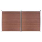 vidaXL Schutting 353x186 cm HKC bruin, Tuin en Terras, Verzenden, Nieuw