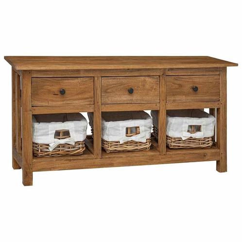 vidaXL Dressoir 100x30x50 cm massief mahoniehout, Huis en Inrichting, Kasten | Dressoirs, Nieuw, Verzenden
