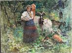 Francesco De Nicola (1882-1961) - Contadina con Capre