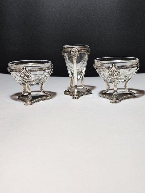 Clementi Mantel - Sauskom (3) - .800 zilver - Set kopjes in, Antiek en Kunst, Antiek | Zilver en Goud